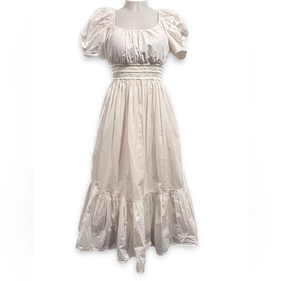 Ulla Johnson Off White Tent Dress with Short Sleeves Size 6